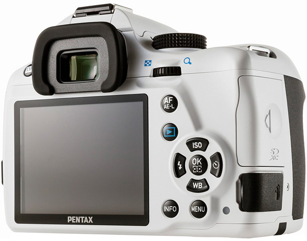 Pentax K-50 white rear